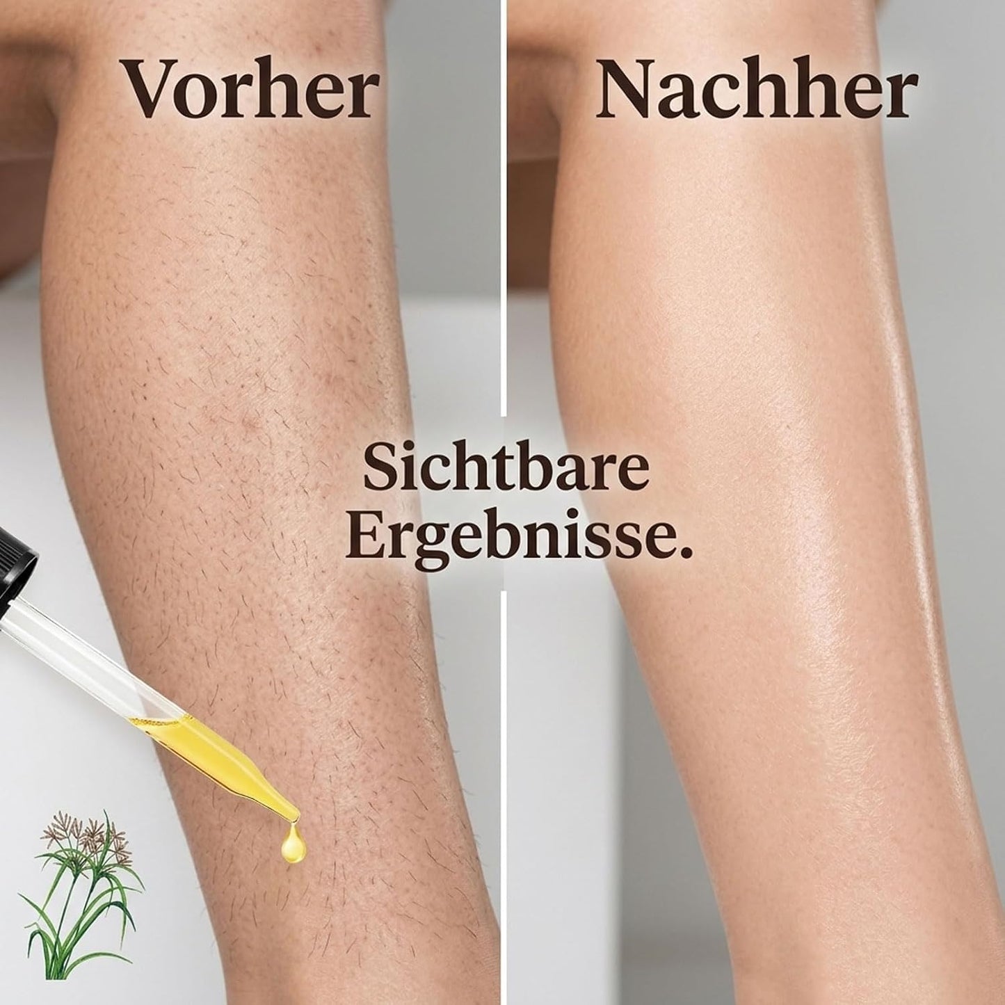 Cyperus Rotundus Oil Zur Haarentfernung, Cyperus Rotundus Öl Reduziert Eingewachsene Haare Nach Der Rasur, Natürliches Körper & Gesicht Hair Removal Cyperus Oil, Leichtes & Sanfte Körperpflege, 2PCS