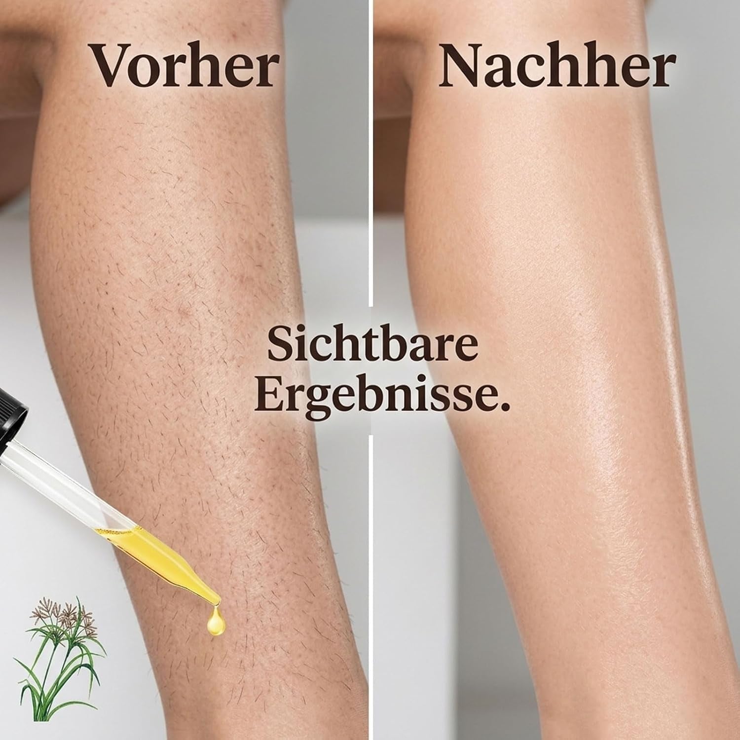 Cyperus Rotundus Oil Zur Haarentfernung, Cyperus Rotundus Öl Reduziert Eingewachsene Haare Nach Der Rasur, Natürliches Körper & Gesicht Hair Removal Cyperus Oil, Leichtes & Sanfte Körperpflege, 2PCS